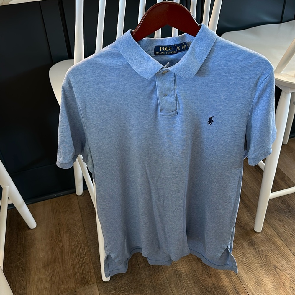 Polo Ralph Lauren XL half button T-shirt Polo light blue